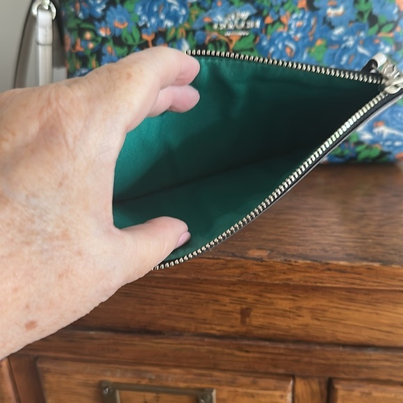 Coach Lyla Rose Blue Floral Clutch Wristlet